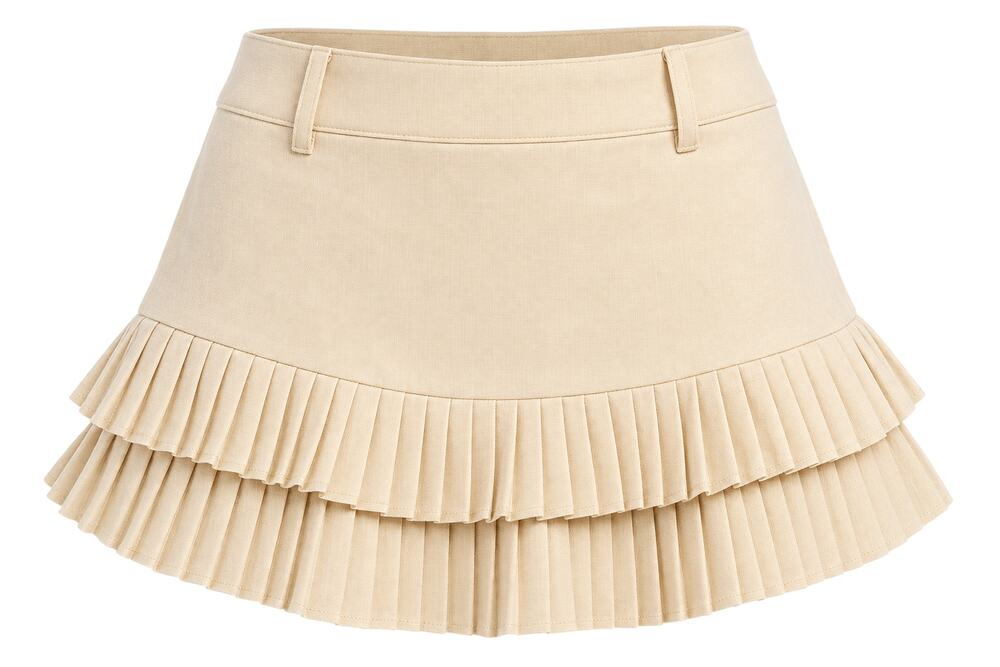 Lioness Double Ruffle Mini Skort Soft Lemon Low Rise - NWT - Size XL
